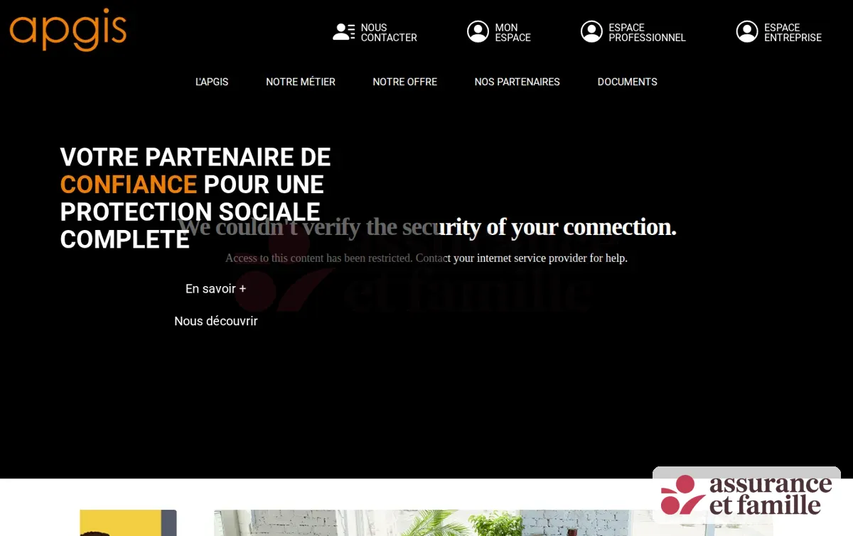 Capture : APGIS – Institution de prévoyance
